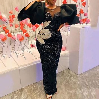 Oke African Bodycon Sequence Gown