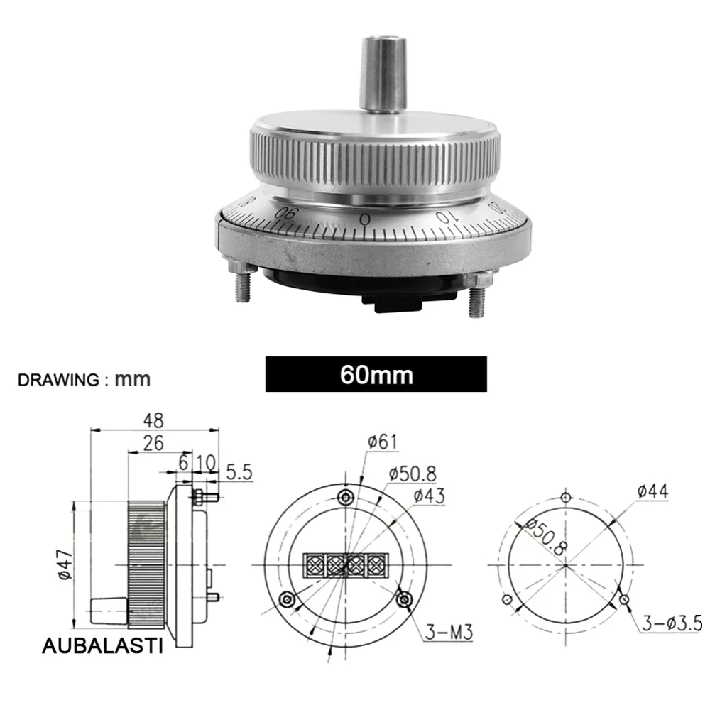 CNC маховик генератора 5V 6pin импульса 100 ручной генератор импульсов с ЧПУ 60 мм вращающийся регулятор