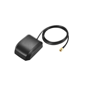 Uxcell 1 個gpsアクティブアンテナmcx雄プラグ 90-度 34dB空中コネクタケーブルと磁気マウント 3 メートルワイヤーm