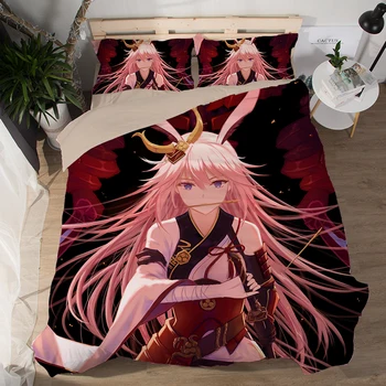 

Japan Comic people Bedding Set 3D Printed Game Duvet Cover Set Microfiber Bed Linen Set 3PCS AU/EU/US Bedclothes Pillowcase