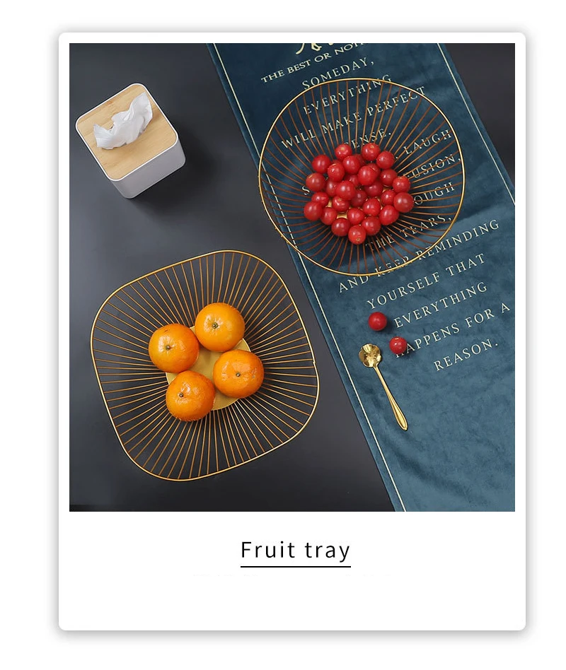 Корзина для фруктов для дома, гостиной, фруктовый шкафчик для закусок, корзина для хранения мелочей, металлический провод, золотой полый Креативный дизайн