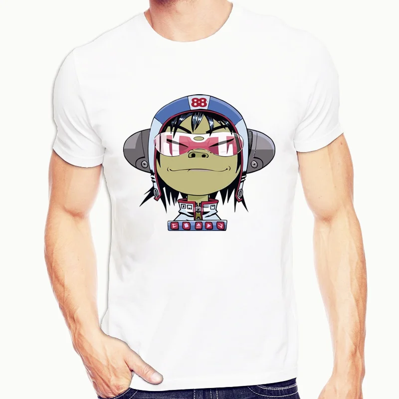 Gorillaz рок группа chakahan Noodle Murdoc Russel футболки для мужчин Harajuku забавная Мужская