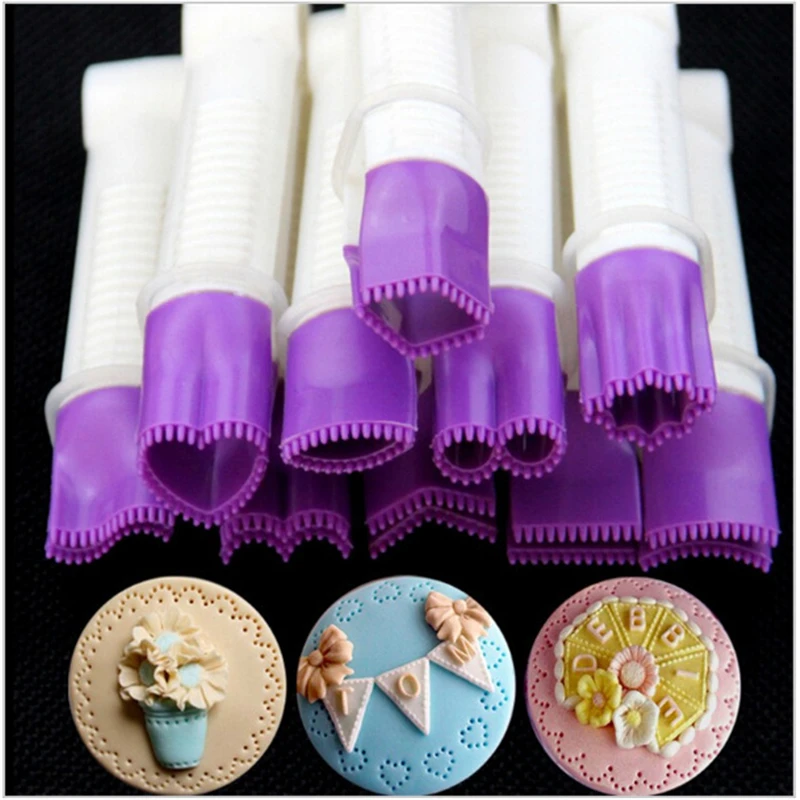 Plastic Cake Lace Clip Fondant Crimper Tool Cake Rim Fondant Lace