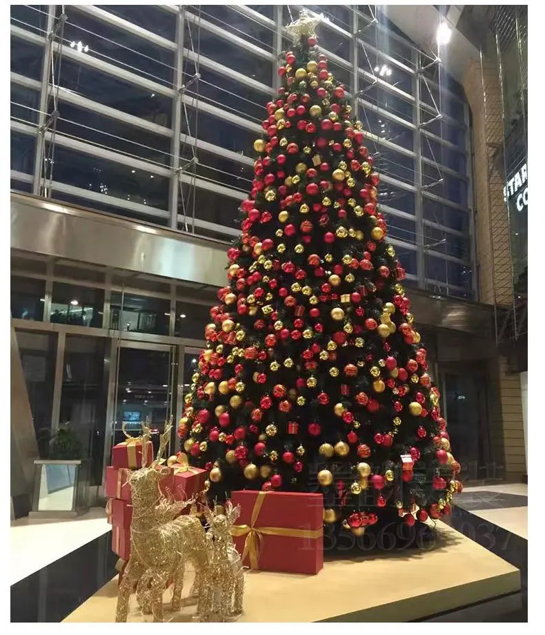 Рождественские украшения большая стальная рама Рождественское дерево силуэт отель торговый центр наружная Рождественская сцена украшения