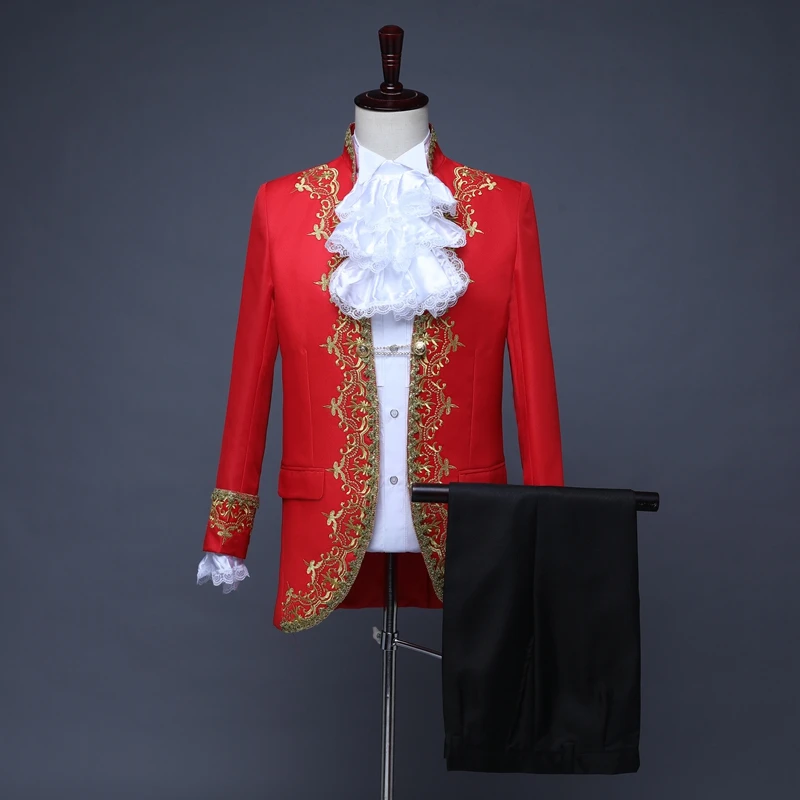Male Suits England Style Formal Court Dresses Costumes Prom Teams Chorus Stage Costume Wedding Host Men Party Show Outfit DT1376 Male Suits England Style Formal Court Dresses Costumes Prom Teams Chorus Stage Costume Wedding Host Men Party Show Outfit DT1376