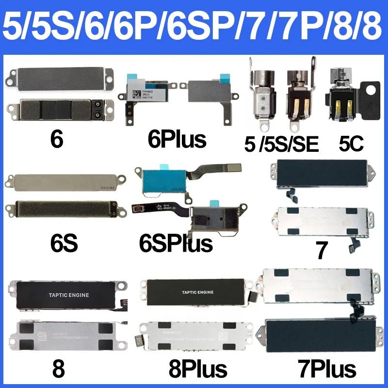 Оригинальный гибкий кабель Вибратор для iPhone 5 5s 5C 6 6S Plus 7 8 6Plus 7Plus двигатель