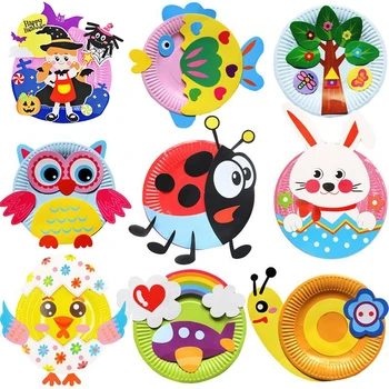 

24 Models 3D Handmade Toys DIY Paper Plate Sticker Material EVA Sticker Kids Kindergarten Art Craft Educational Children Toys