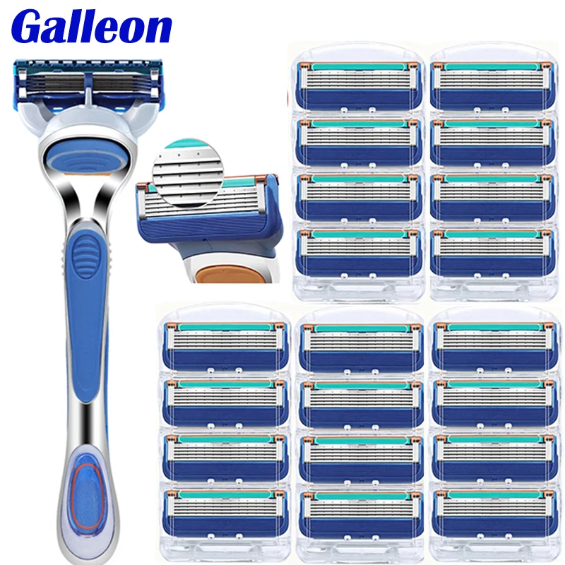 

High quality 5-layer Baldes men's razor blade standard Mache 5 4/8/12/16/20pcs blade +1 razor handle