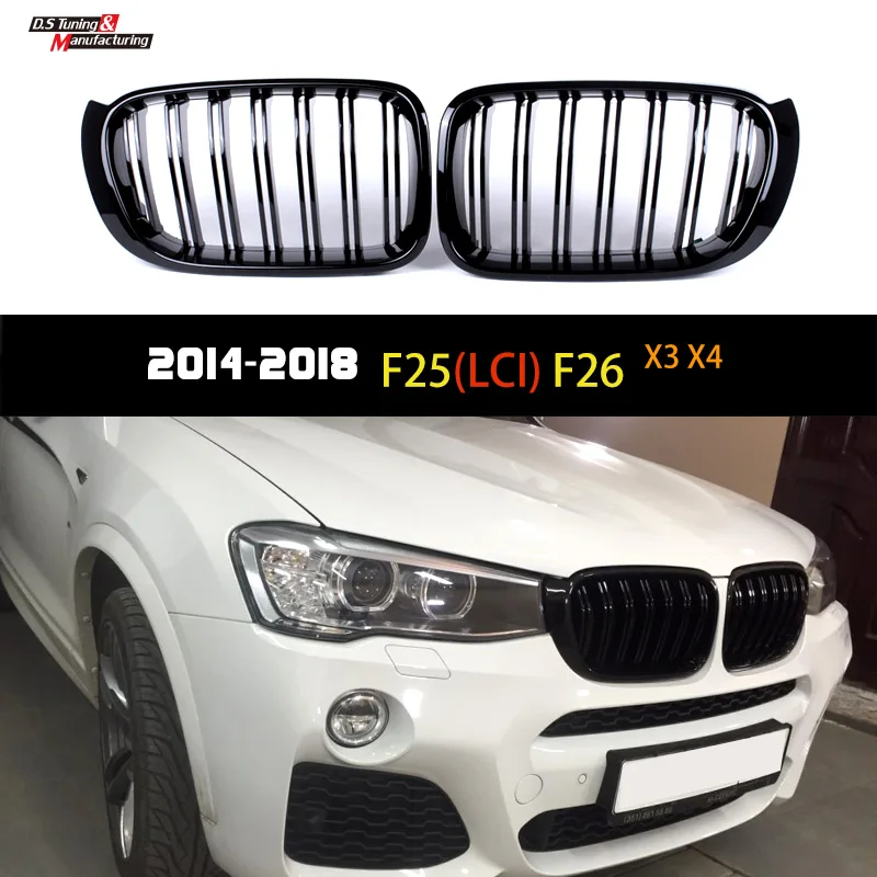 Grille Grill Front Grill Grille For BMW f25 x3 Black Gloss Piano Varnish 
