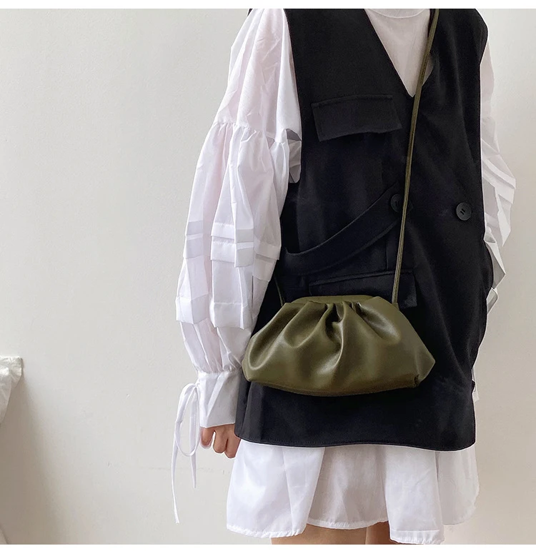 Женская простая сумка-мессенджер из пельменей, дизайнерская Ретро мода, облачная женская сумка через плечо, сумка-клатч