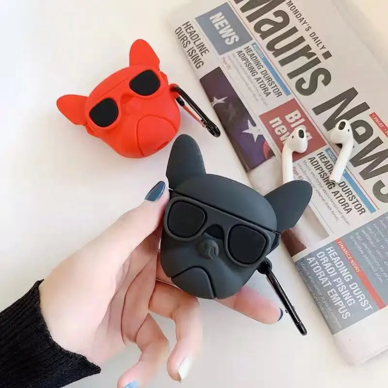 Беспроводной Чехол для наушников с мультяшной собакой для Apple AirPods, силиконовый чехол для зарядки наушников s для Airpods 2, защитный чехол