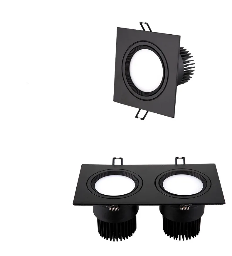 Kit De 6 Spots LED Encastrables Pour Placo – 6W, Blanc Froid 6000K, Noir – Éclairage Moderne Et économique