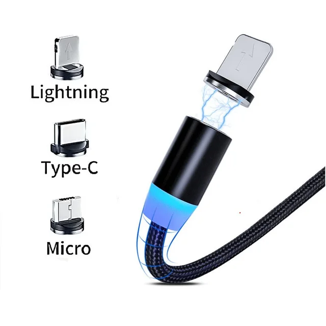 Magnetic Cable Plug Micro USB Type C USB C 8 pin Plug Fast Charging Magnet Cord Plugs 4