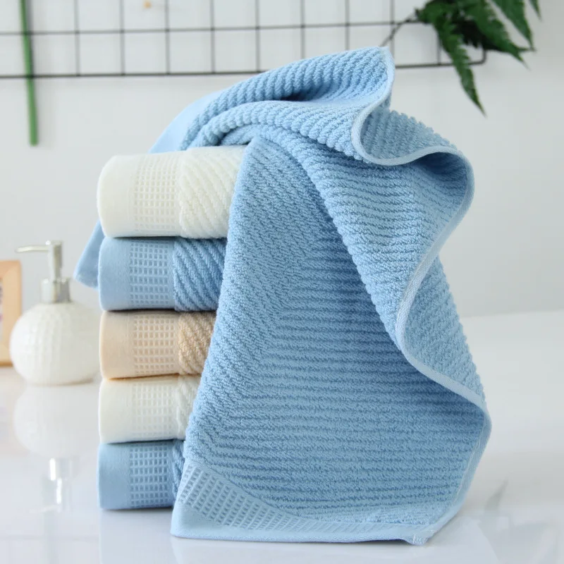 Полотенце для лица, хлопок, простое гостиничное полотенце, полотенце для лица, подарок,, настраиваемые, с логотипом 34*74 см, 1 шт., однотонное полотенце для ванной комнаты s