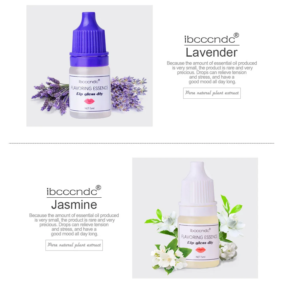 5ml 7 Flavor Natural Flavor Essence Oil Drop for Lip Gloss Diy Lipgloss Base Handmade Lipstick Fragrance Flavoring lip gloss lip makeup