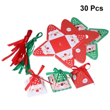 

30pcs Christmas Paper Boxes Party Favors Gift Treats Candy Chocolate Goodies Boxes Party Supplies