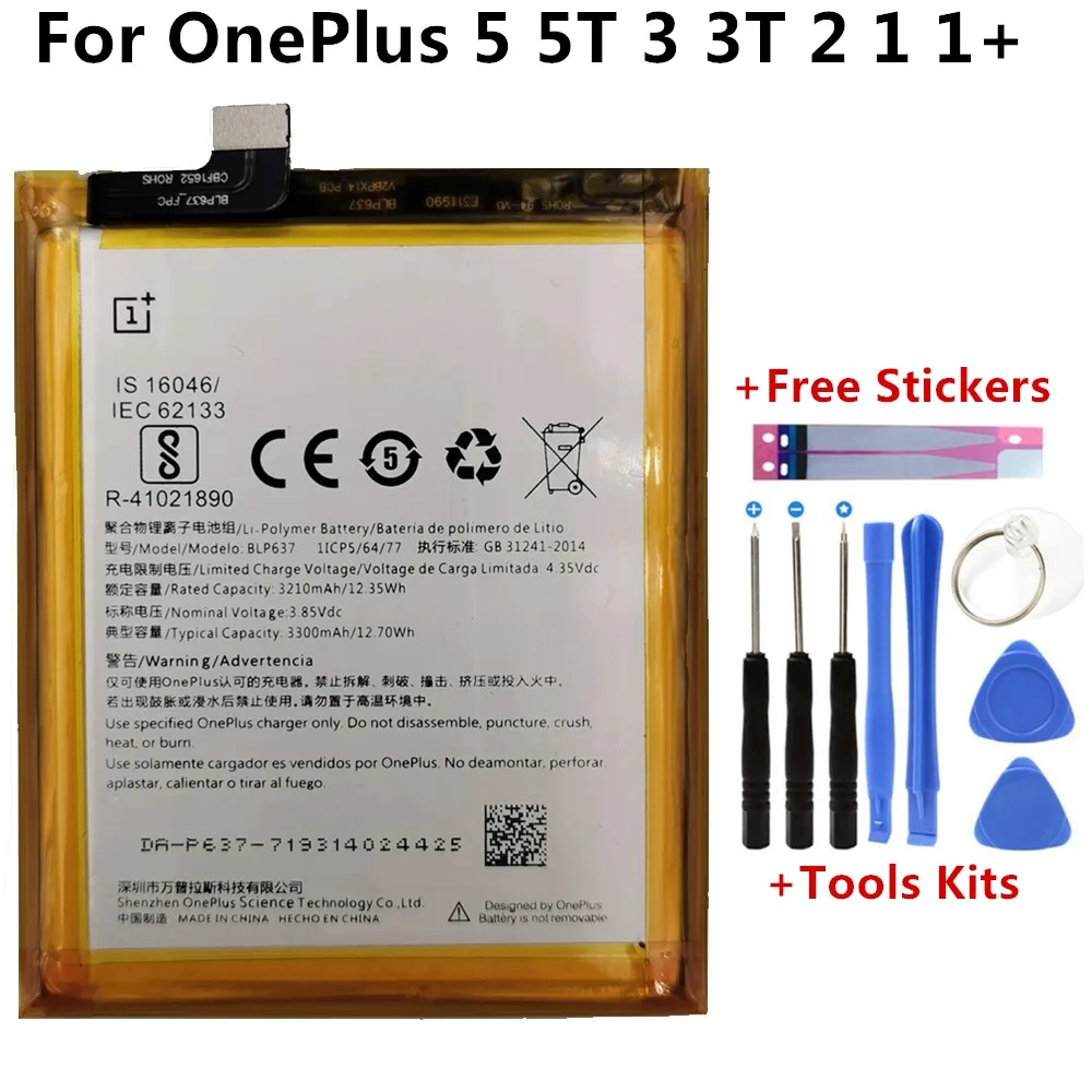 Original Replacement Battery For OnePlus 5 5T 3 3T 2 1 1+ BLP571 BLP597 BLP613 BLP633 BLP637 Retail Package Cell Phone Battery Original Replacement Battery For OnePlus 5 5T 3 3T 2 1 1+ BLP571 BLP597 BLP613 BLP633 BLP637 Retail Package Cell Phone Battery