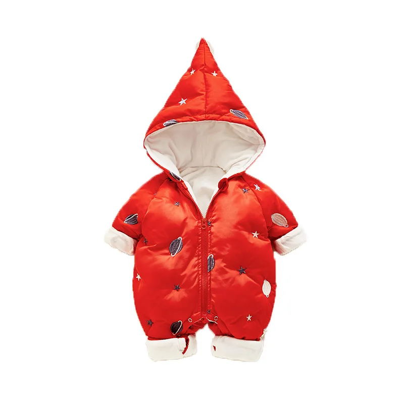 HYLKIDHUOSE комбинезоны для новорожденных; коллекция года; зимние комбинезоны для маленьких мальчиков и девочек; теплые утолщенные уличные детские пальто с капюшоном
