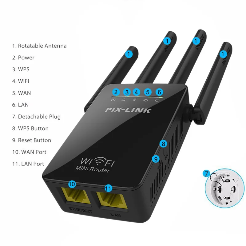 Najtaniej Gorący 300Mbps WR09 bezprzewodowy router Wi fi wzmacniacz sygnału wifi wzmacniacz Extender sieć domowa 802.11b g n RJ45 2 porty Wilreless N Wi fi
