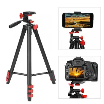 

KINGJOY VT-832 Photography Tripod Stand Portable Aluminum Alloy 1/4 Inch Screw Connector 4 section with Carry Bag for Camera