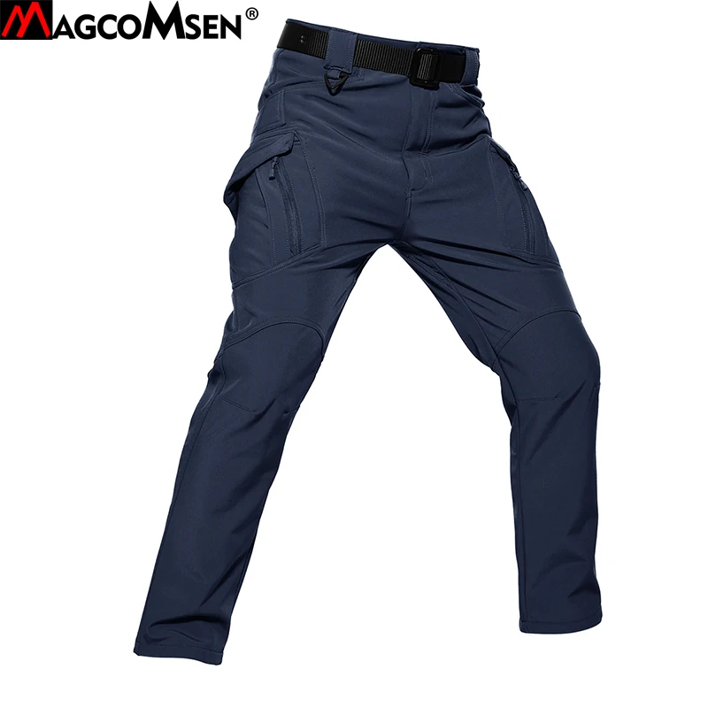 MAGCOMSEN Mens Outdoor Scratch-Resistant Tactical Pants Lightweight Outdoor Cargo Pants Work Trousers 