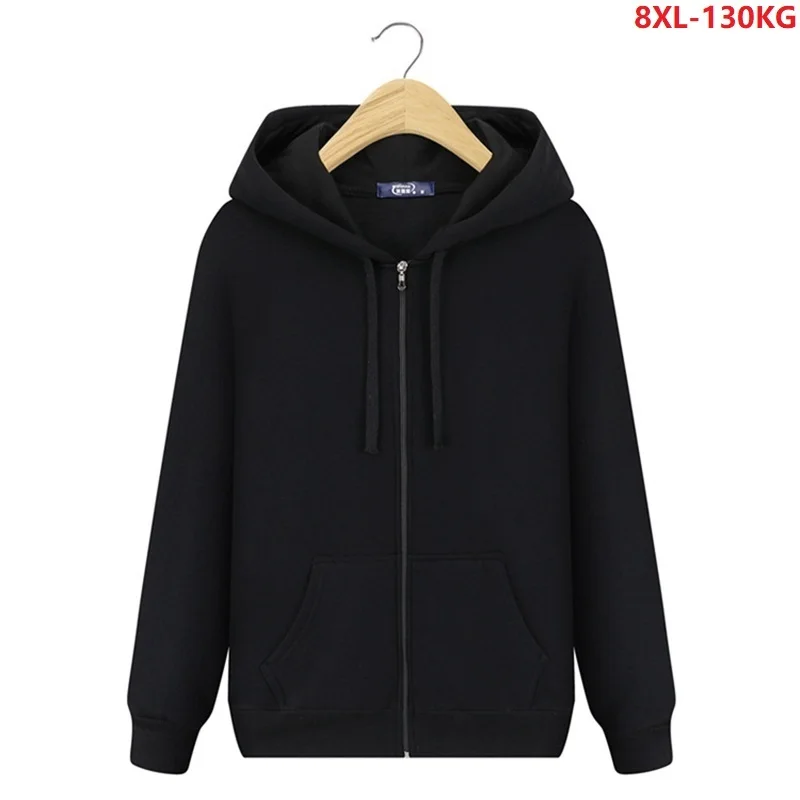 Купить Весенние 6XL 7XL мужские спортивные толстовки с капюшоном красного цвета на молнии | Мужские толстовки и свитшоты (4000060350812)
