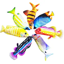 Jumping fish doll pode bater crianças adulto engraçado simulação brinquedo de veludo engraçado presente engraçado provoque o gato balanço elétrico brinquedo adulto