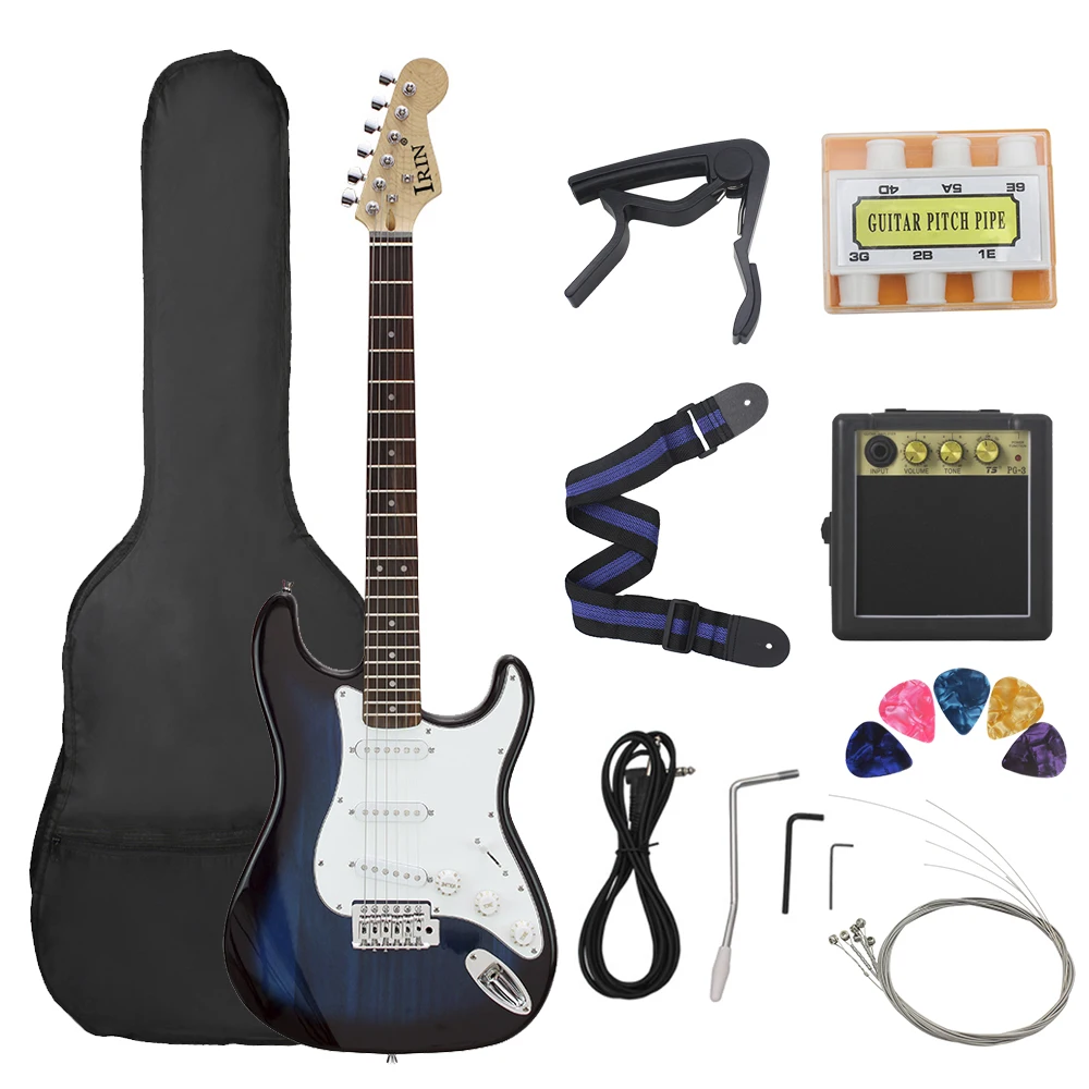 6 String ST Electric Guitar 39 Inch 21 Frets Basswood Body With Speaker Necessary Parts &amp Accessories |