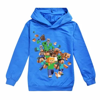 

Minecrafting Anime Around Clothes Sweatshirts Long Sleeve Christmas Shirt Creeper Cotton Jacket Kids Boys Girls Autumn Outwear