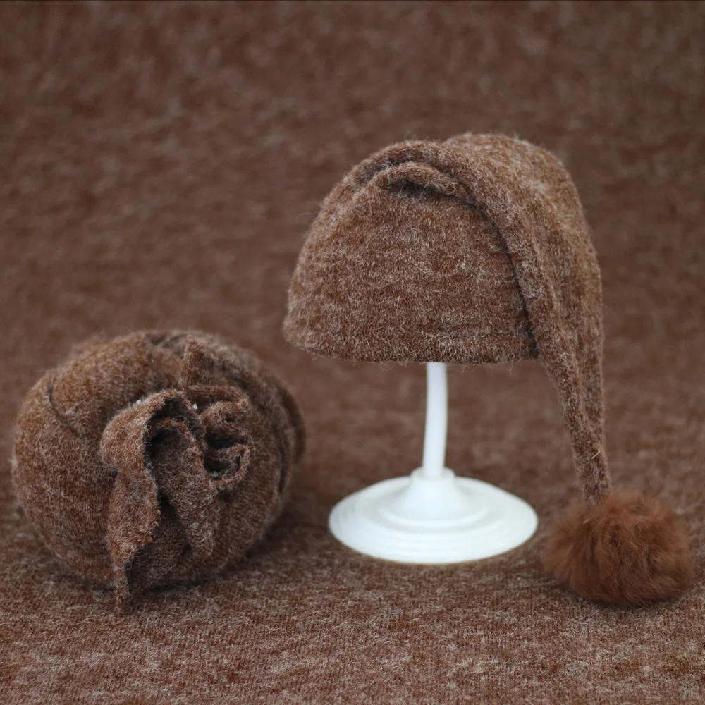 Baby Hat Blanket Backdrop 2pcs Newborn Photography Props