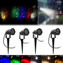 DC 12 В светодиодный настенный светильник для ландшафтного сада 9 Вт 12 Вт 15 Вт Водонепроницаемый IP65 лампочка зеленый синий красный теплый белый светильник со стержнем