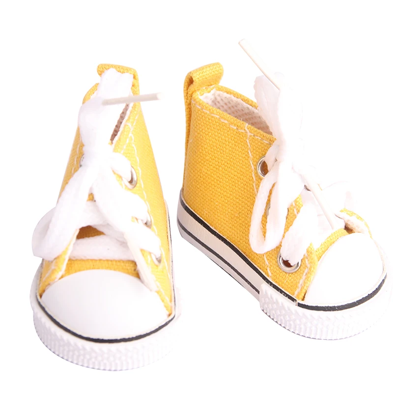 5cm Canvas Shoes For EXO Nancy Doll Hand Made 12 Colors Dot Mini Canvas Shoes Sneakers For DIY Cotton Russia Doll Girl Best Gift 4