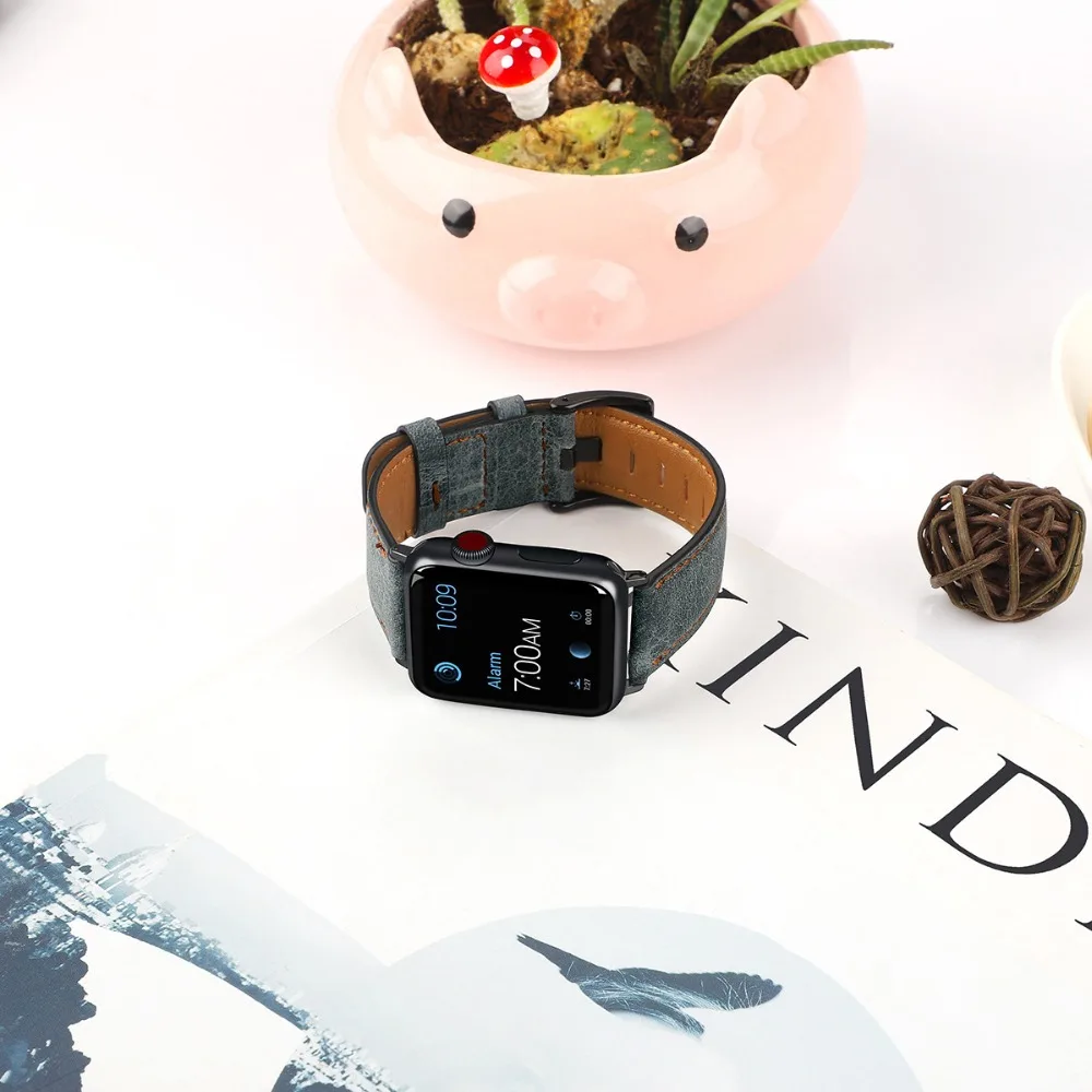 Ремешки для Apple Watch кожаный ремешок 5 4 3 2 1 браслет для Apple Watch 38 мм 42 мм 44 мм 40 мм Ремешки для наручных часов Ремешок для iWatch серии