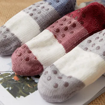 

Cute Socks Bed Women Socks Pure Color Fluffy Winter Warm Kids Gift Soft Floor Home Accessories Funny Socks New Year Gift