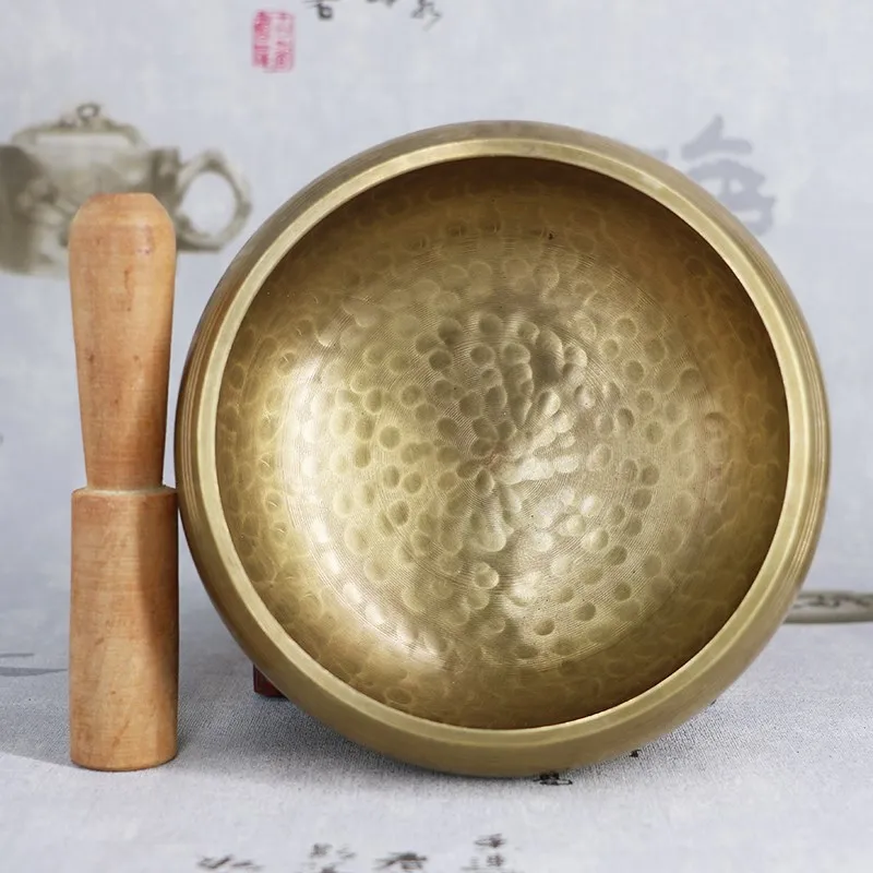 Nepal handmade Buddha Tibet bowl bowl ritual music therapy copper chime copper Tibetan Singing Bowl 2