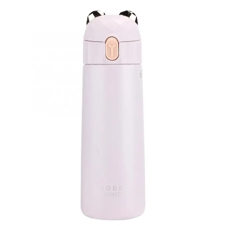 350ml Portable Lovely Bear Shape Insulated Insulation Vacuum Water Bottle Thermal Water Drinking Cup for Home Travel OutDoor