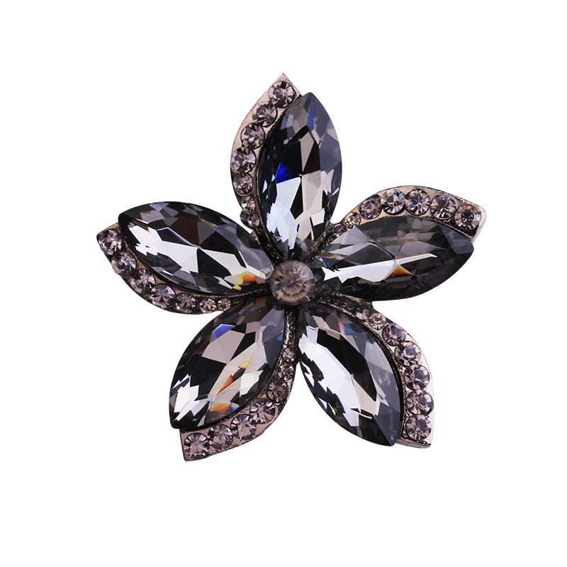 

Fashion BIg Flower Brooch Pin Luxury Brooches Office Coat Pins Trendy Jewelry Crystal Brooches For Women Girls Gifts 2020 New
