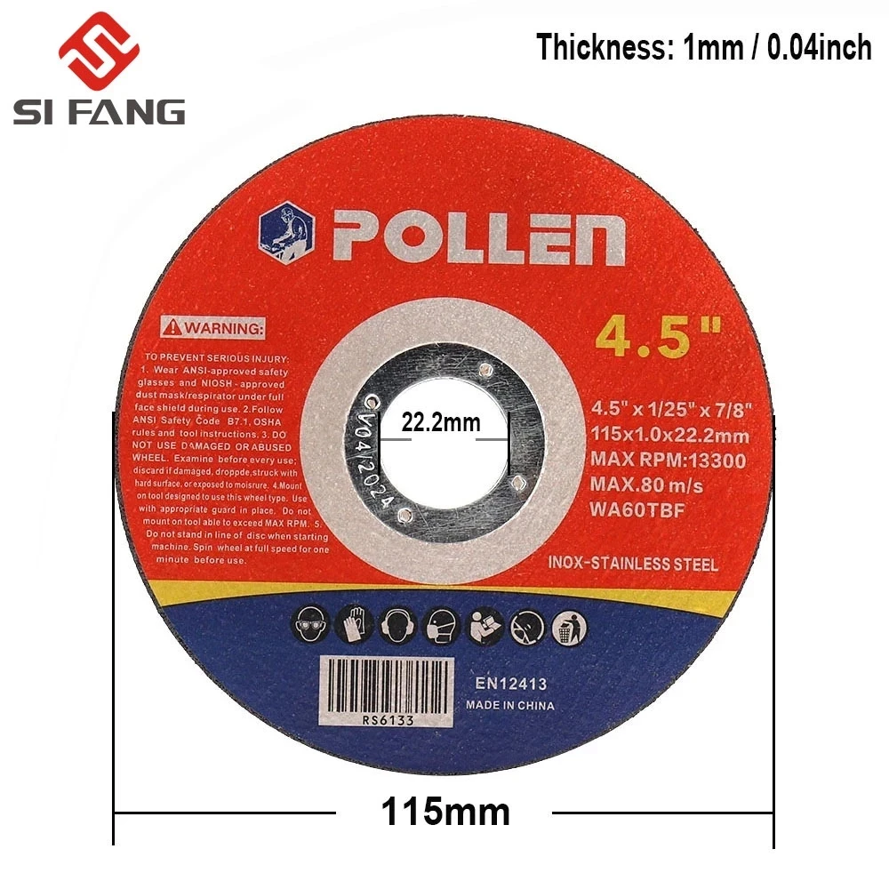 4.5 Inch Resin Cutting Disc Metal Grinding Disc Ultrathin Flap Sanding Discs Angle Grinder for Metal Iron Stainles Steel Cutting
