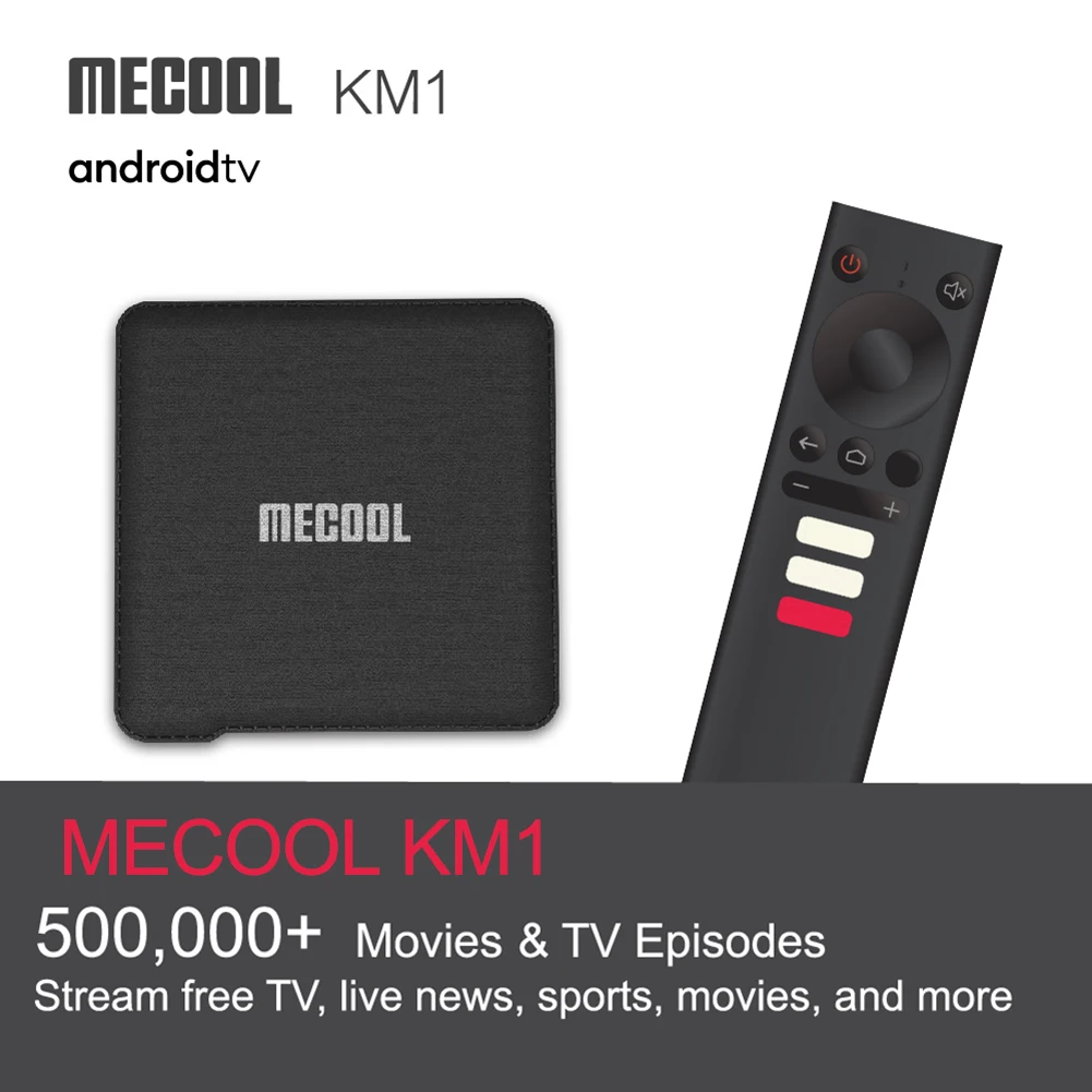ТВ приставка MECOOL KM1 Android 9 0 4 Гб RAM 32 64 ROM Amlogic S905X3 2 4G/5G WiFi 4K BT4.2 Голосовое управление с