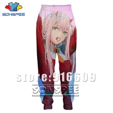 3d принт для мужчин и женщин, полная длина, модные сексуальные штаны DARLING in the FRANXX Zero two, спортивные штаны Harajuku, панковские штаны, аниме, штаны для бега