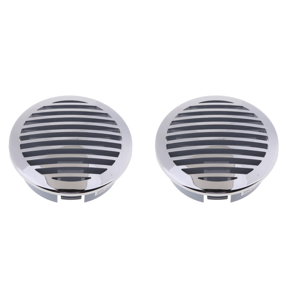 2 Pack Round Louvered Vent 4in 100mm- Marine Boat Air Vent, 316 Stainless Steel Caravan Vents (81933SS-HP)