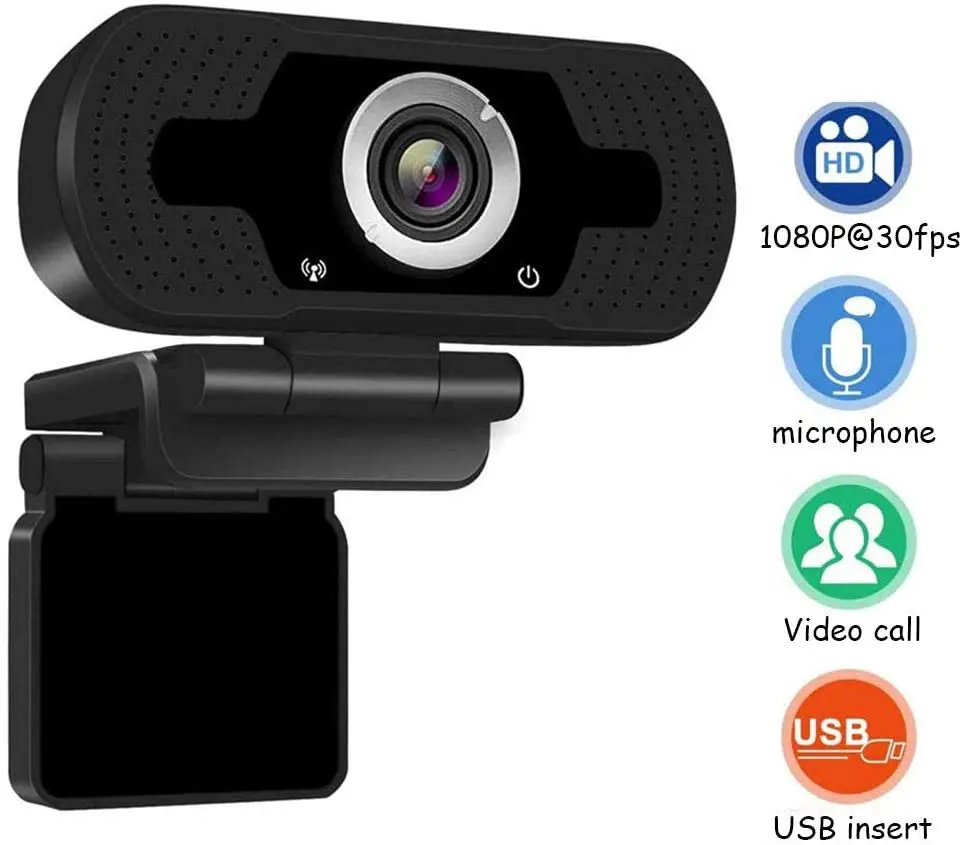 

USB Computer Webcam Conference Video Online Class Live Teaching Camera Full HD Webcam With Microphone For Computer / Laptop And