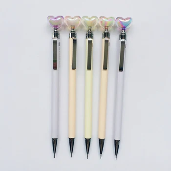 

1Pc Simple Metal Automatic Pencil 0.5mm Cute Kawaii Mechanical Pencil For Kids Gifts School Office Drawing Writing Supplies