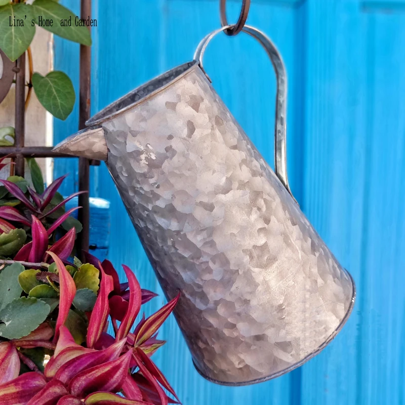 handmade simple small shabby chic zinc watering can | Дом и сад