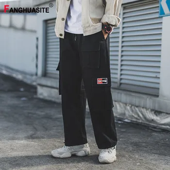 

NEW Men's cargo pants Cotton Big pocket Loose foot Casual pants streetwear jogging fashion Spring Autumn cargo pant men A890