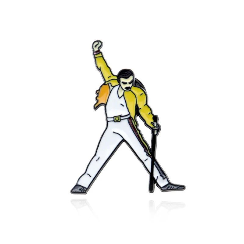 Эмалированные Броши Queen Freddie в форме ртути для женщин и мужчин булавка на лацкан