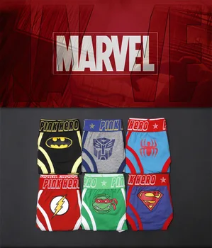 

Man Boxers Sexy underpant Cotton Panties Shorts Cartoon Printing Superman Batman Superhero triangle briefs