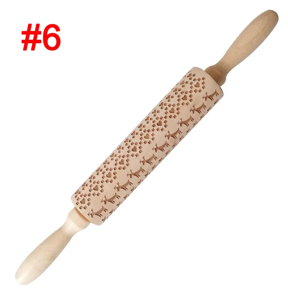 Инструменты для выпечки, тиснение, Скалка, Скалка, хлеб, сделай сам, для выпечки, дерево, тиснение, кухонный инструмент, вечерние, с гравировкой, резные, на Рождество