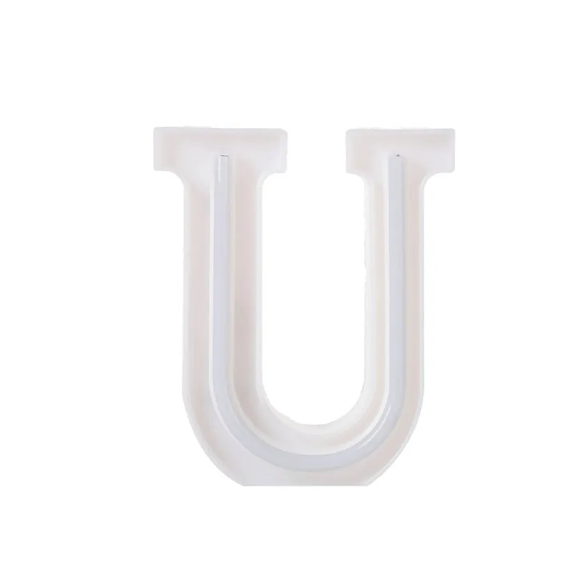 Transer USB Алфавит A-Z буквы светодиодный свет пластиковые буквы фонарь лампа стоящая/подвесная для домашнего декора 907 - Цвет: U