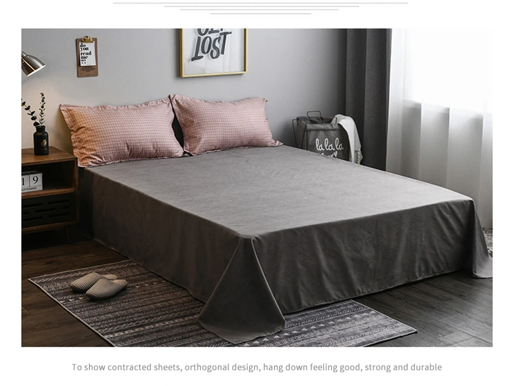 Home Textile Black Plaid Printed Duvet Cover Pillowcase Bed Sheet Simple Boy Girls Bedding Sets 3/4Pcs Single Double Bed Linens